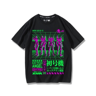 EVA joint เสื้อยืด New Genesis Evangelion No.1 เครื่อง Asuka อะนิเมะสองมิติอุปกรณ์ต่อพ่วงญี่ปุ่นชายแขนสั้น