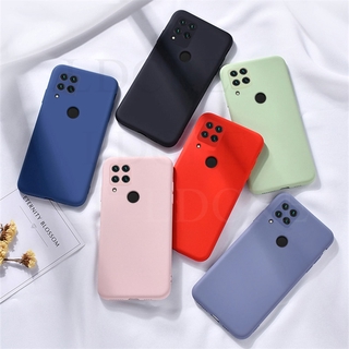 OPPO Reno 5 5F 4 4F A54 A15 A15S A53 A52 A72 A92 Realme  C20 C21 8 8Pro 7 7i 7Pro C15 C11 C12 C3 5 5i 5S 6 6 Pro Case ยางซิลิโคนเหลวกันลื่นสี Candy สำหรับ