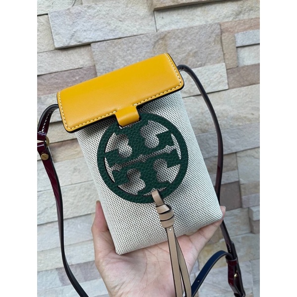 งานช็อป-tory-burch-miller-canvas-phone-crossbody