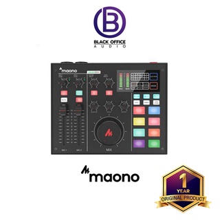 Maono AU-AM100 มิกเซอร์สำหรับไลฟ์สด / พอดแคสต์ / Live Streaming / USB Audio Interface (BlackOfficeAudio)