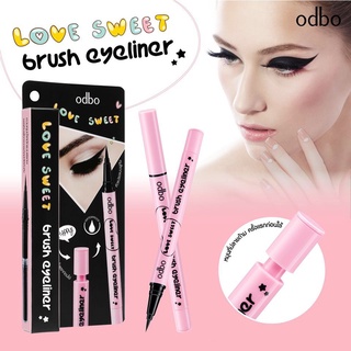 อายไลเนอร์ กันน้ำ หัวแปรงพู่กัน โอดีบีโอ ODBO LOVE SWEET BRUSH EYELINER OD339