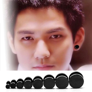 ภาพหน้าปกสินค้าขายส่งเท่านั้น | ต่างหู ตุ้มหู จิว ต่างหูผู้ชาย Black Gothic Barbell Earring Fashion Round Plain 3 to 10mm - 1 ข้าง ซึ่งคุณอาจชอบราคาและรีวิวของสินค้านี้