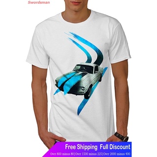 Swordsman เสื้อยืดลำลอง Wellcoda Sports Racing Auto Car Mens T-Shirt, Race Graphic Printed Tee Sports T-shirt