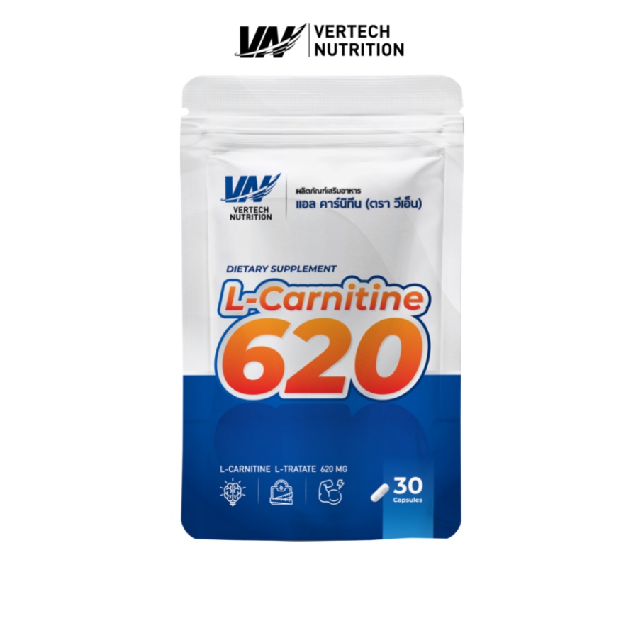 ราคาและรีวิวVERTECH NUTRITION​ แอลคาร์นิทีน 620 (30 แคปซูล) L-Carnitine 620 (30 capsules)