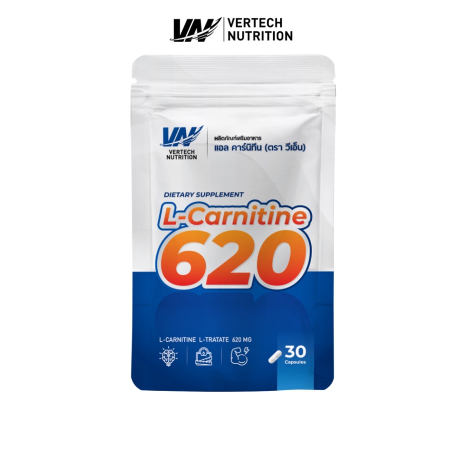 ภาพหน้าปกสินค้าVERTECH NUTRITION​ แอลคาร์นิทีน 620 (30 แคปซูล) L-Carnitine 620 (30 capsules) จากร้าน vertech.nutrition บน Shopee