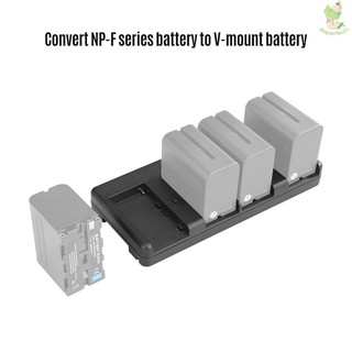 NiceFoto NP-04 NP-F Battery to V-Mount Battery Converter Adapter Plate 4-slot for Sony NP-F970/F750/F550 Battery for LED Video Light