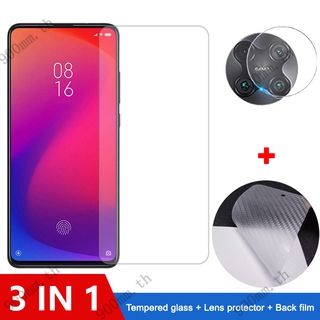 3-in-1 ฟิล์มกระจกนิรภัย HD 9H ป้องกันหน้าจอ สำหรับ Xiaomi Poco F2 Pro Xiaomi Pocophone F1 X2 Xiaomi Redmi Note 9 9s 8T 8 Pro Max