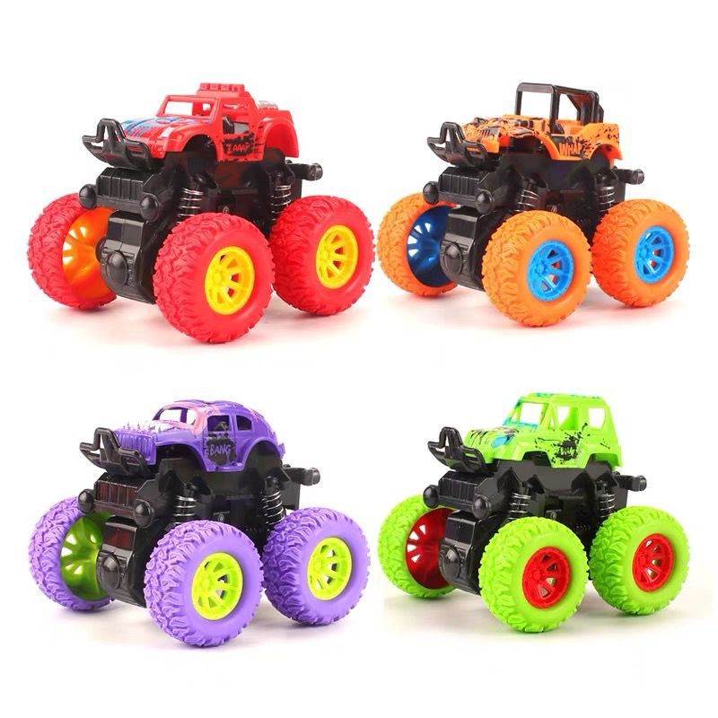 ของเล่นรถbig-wheel4x4big-foot-ล้อใหญ่-ตีลังกาหมุนได้360องศา-ไช้มือไถเล่น-ของเล่นสำหลับเด็ก-ขายเป็นชุด-8019b