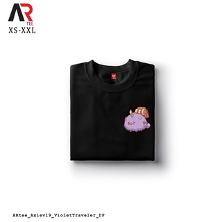 เสื้อยืด - AR Tees Axie อินฟินิตี้ไวโอเล็ตนักเดินทางเสื้อที่กําหนดเอง Unisex Tshirt สําหรับผู้หญิงแ