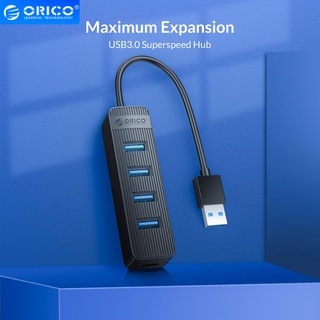 Orico ฮับ USB 3.0 4 พอร์ต พร้อมพอร์ตพาวเวอร์ Type C สําหรับคอมพิวเตอร์ แล็ปท็อป