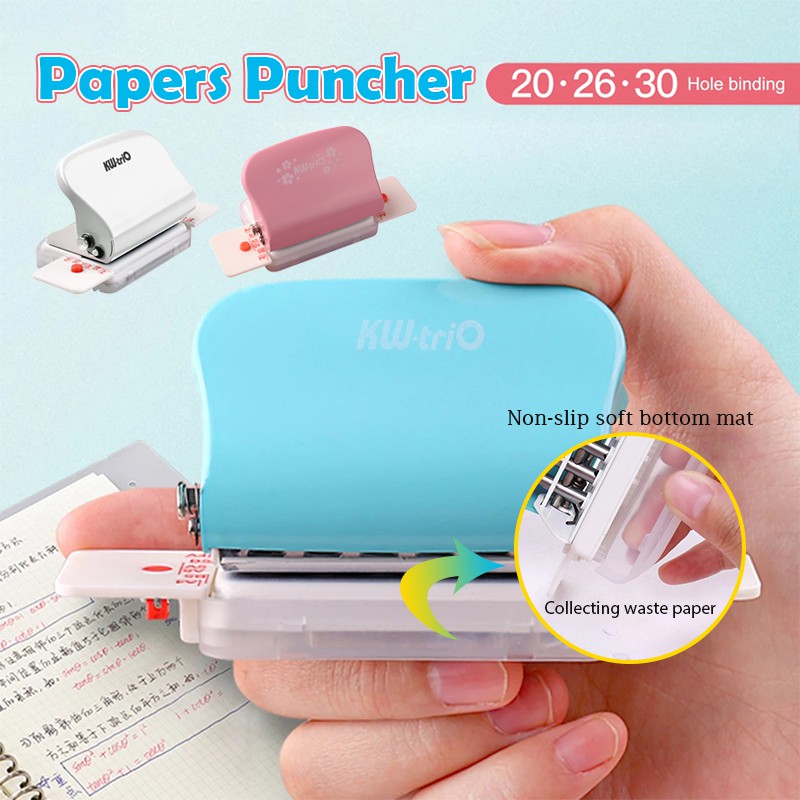 เครื่องเจาะกระดาษ-6รู-ที่เจาะกระดาษ-ทำกระดาษรีฟิล-hole-puncher-เครื่องเจาะรูกระดาษรีฟิล-สำหรับนักเรียน-พกพาสะดวก-a4