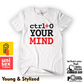 เสื้อยืดโอเวอร์ไซส์เสื้อยืดแขนสั้น ผ้าฝ้าย 100% พิมพ์ลาย Ctrl O YOUR MIND Distro 30s สําหรับผู้ชาย และผู้หญิงS-3XL