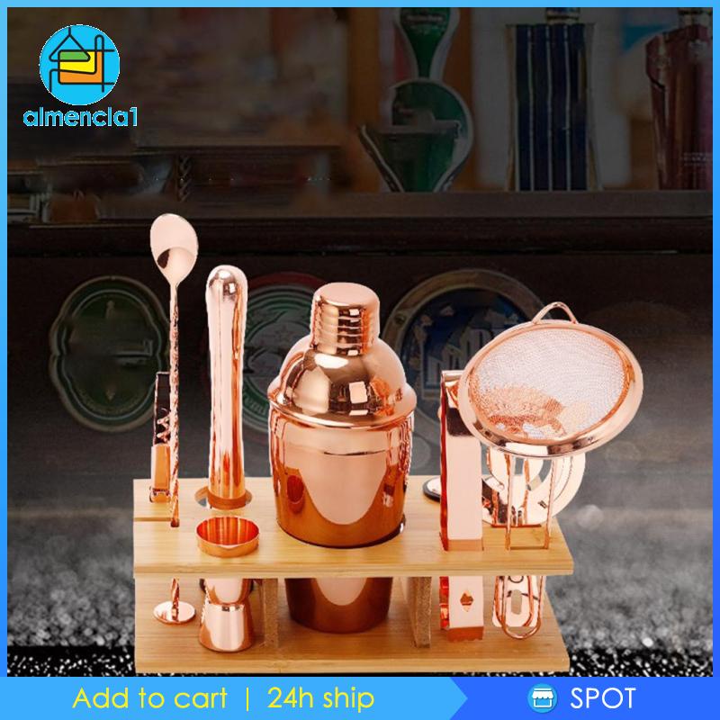 m2-alm1-handa-na-stock-11pcs-rose-gold-cocktail-shaker-set-bartending-martini-making-accessories