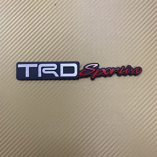 โลโก้* TRD sportivo ขอบดำ งานอลูมิเนียม ขนาด* 2.7 x 18 cm ราคาต่อชิ้น