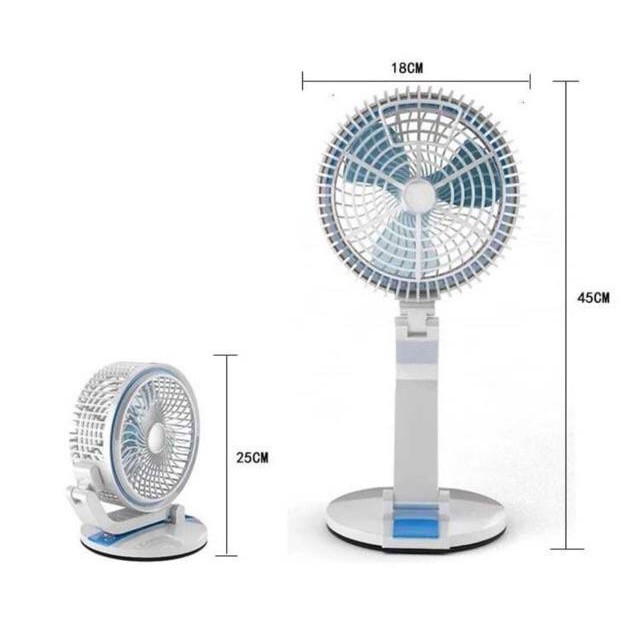 พัดลมแบบพับ-ชาร์ท-ไฟได้-มีไฟ-led-folding-fan-lr-2018-พกพากระทัดรัด