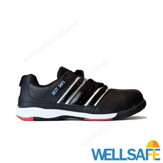 สินค้า รองเท้าเซฟตี้ทรงสปอร์ต BS115B หัวเหล็ก สีดำ รองเท้าผ้าใบเซฟตี้ รองเท้านิรภัย รองเท้า Safety bestsafe