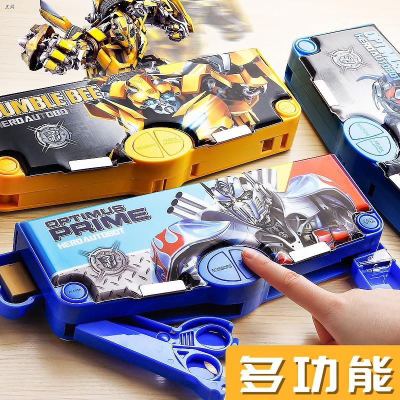 transformers-stationery-box-multifunctional-elementary-school-children-kindergarten-boy-cool-pencil-case-korean-boy