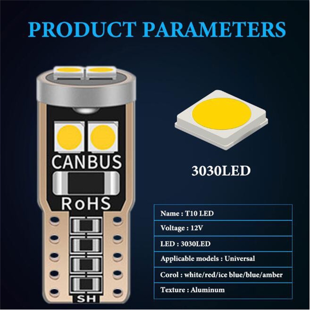 t10-รถซีดานรถจักรยานยนต์-w5w-canbus-รถซีดานไฟภายใน-194-501-6smd-3030-ไฟ-led-เครื่องมือหลอดไฟลิ่มรถยนต์ไฟเพดานแดชบอร์ด