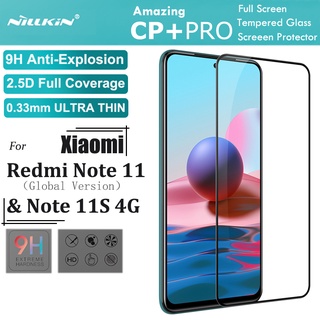 Nillkin ฟิล์มกระจกนิรภัยกันรอยหน้าจอ 9H 0.33 มม. 2.5D HD สําหรับ Xiaomi Redmi Note 11 Note 11S 4G Global Note 10 4G Note 10S CP+Pro