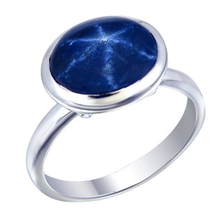 แหวนไพลินสตาร์ เงิน 92.5 %  ชุบโรเดียม Ring star sapphire silver 92.5 %  Rhodium plating