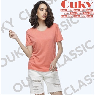 สินค้า 🔥  Flash sale เริ่มที่  72 บาท 🔥  OUKY Classic V Neck  เสื้อยืดคอวี เสื้อไซส์มินิ และไซส์ใหญ่