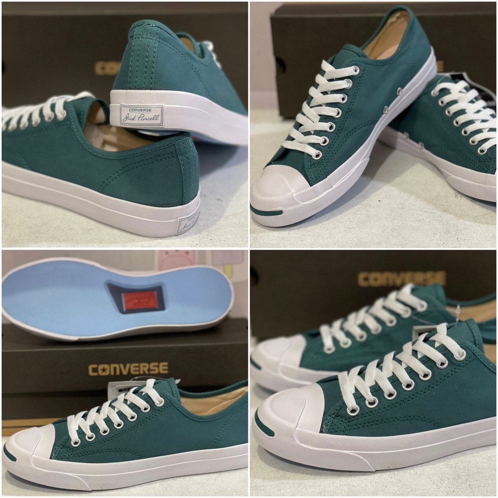 รองเท้าผ้าใบ-converes-jack-purcell-cp-ox-สีเขียว-มีประกันสินค้า3เดือน-ภาพจากสินค้าจริงของทางร้าน-สินค้านำเข้าแท้100