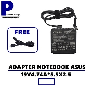 สินค้า ADAPTER NOTEBOOK ASUS 19V4.74A*5.5X2.5  / สายชาร์จโน๊ตบุ๊ค เอซุส + ทรงสี่เหลี่ยม + สายไฟ