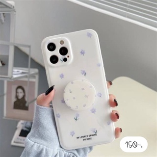 ⚡️NEW⚡️ เคสลายดอก เคสแถมที่ติด เคสแถมไอริง Holder Griptok 🌨ดอกไม้inlove+ไอริง