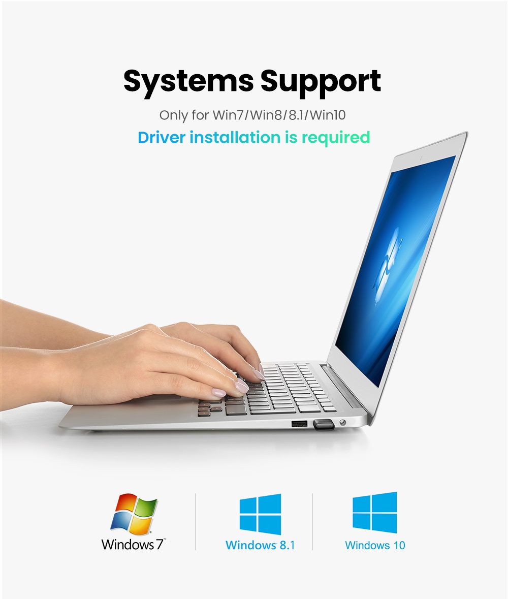 รายละเอียดเพิ่มเติมเกี่ยวกับ UGREEN เครื่องรับส่งสัญญาณเสียงบลูทูธไร้สาย USB 5.0 4.0 สําหรับ PC Windows 10 8.1 7
