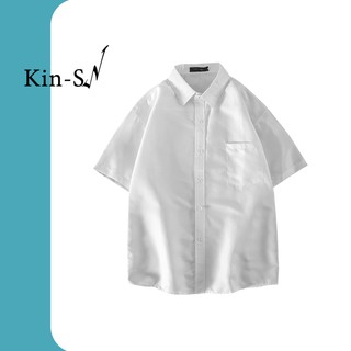 ภาพหน้าปกสินค้า【kin18】เสื้อเชิ้ต สีพื้น สำหรับผู้ชาย ที่เกี่ยวข้อง