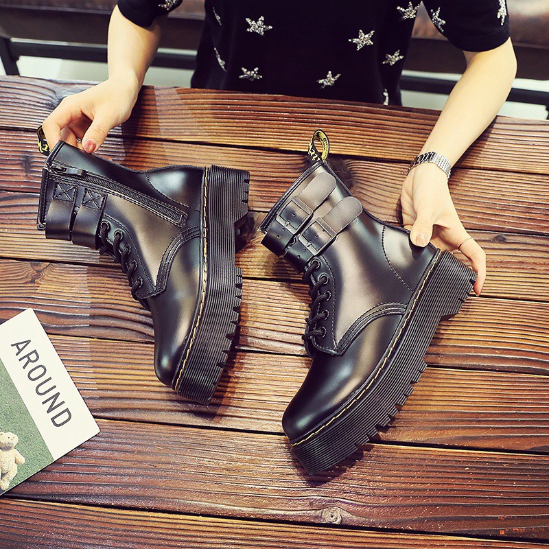 dr-martens-รองเท้าบูทมาร์ตินผู้หญิงแบบกระดุมสองแถวแบบหนารองเท้าบูทสูงกันน้ำหนังแท้รองเท้าบูทมาร์ตินแฟชั่น