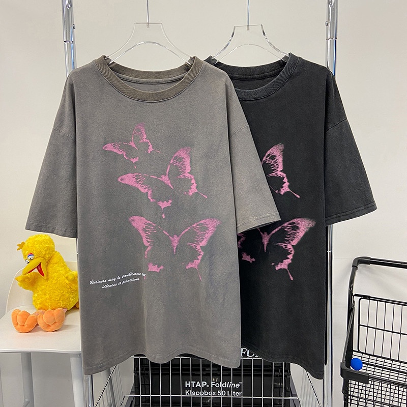 เสื้อยืดสีขาวเสื้อยืดคอกลม-แขนสั้น-ผ้าฝ้าย-100-สไตล์เกาหลี-แฟชั่นฤดูร้อน-สําหรับผู้หญิง