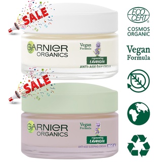 แท้ Garnier Organics Regenerating Lavandin Anti Age Day/Night Cream 50ml สูตรออสเตรเลีย