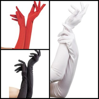 สินค้า ถุงมือยาว มีพร้อมส่ง สีดำ สีขาว สีแดง ถุงมือยาวพร้อมส่ง ผ้ายืดได้อีก ถุงมือสั้น ac33/ac34