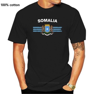 เสื้อยืดสีขาว[พร้อมส่ง] เสื้อยืด พิมพ์ลายธง Somali Somalia สําหรับผู้ชายS-4XL