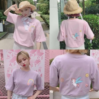 เสื้อยืด Unicorn 🦄 🐒 มีหลายสี เลื่อนดูภาพถัดไปน้าา 🔸Korean Style 🍃