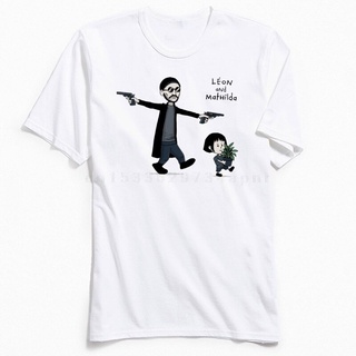 เสื้อยืดผ้าฝ้ายพิมพ์ลายคลาสสิก เสื้อยืดผ้าฝ้าย 100% พิมพ์ลาย Leon The Professional Killer สําหรับผู้ชาย และผู้หญิง