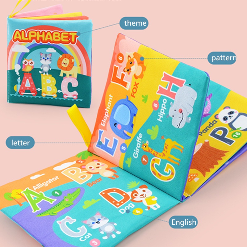 พร้อมส่ง-หนังสือผ้า-สำหรับเด็ก-เสริมพัฒนาการเด็ก-ซักได้-หนังสือรูปภาพ-ของเล่นเพื่อการศึกษาตรัสรู้-ของเล่นเด็ก