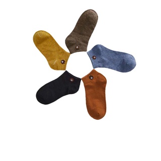 Lovito ถุงเท้า ผ้าฝ้าย พิมพ์ลายหมี L001090 (สีดำ/น้ำตาล/เดนิม/ส้ม/เหลือง)