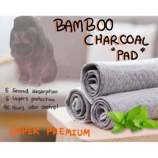 สินค้า BAMBOO CHARCOAL PAD 5 แผ่น/pack แผ่นรองฉี่ แผ่นซับฉี่ กระต่าย สุนัข แมว