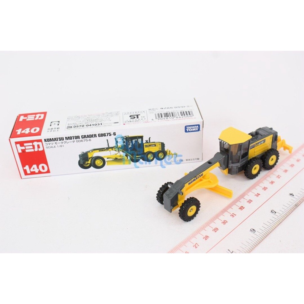 ต้นฉบับ-takara-tomy-tomica-140-komatsu-motor-grader-gd675-6-1-81-diecast-toy-car-car-car