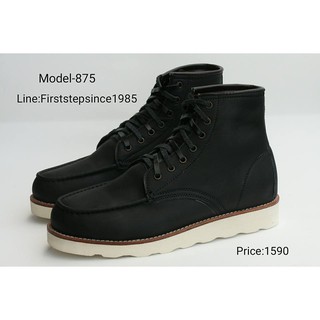 Firststepsince รองเท้าหนังแท้ Model-875 สีดำ