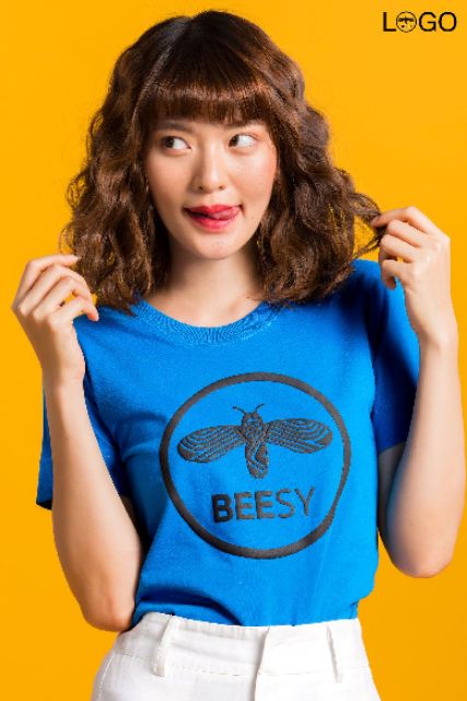 beesy-เสื้อยืด-รุ่น-logo-สีฟ้า