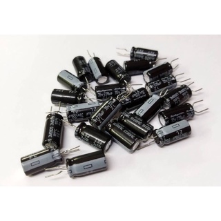 10ชิ้น Capacitor Electrolyte 220uf 35V ไดมิเตอร์ 8*16 ตัวเก็บประจุ อิเล็กโทรไลต์ คาปาซิเตอร์