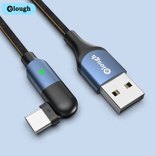 Elough 180º Degree Rotation QC 3.0 Quick Charge 3A Fast Charging Micro Usb Cable 0.6M 1.2M 1.8M Gray Blue Type C Data Cable