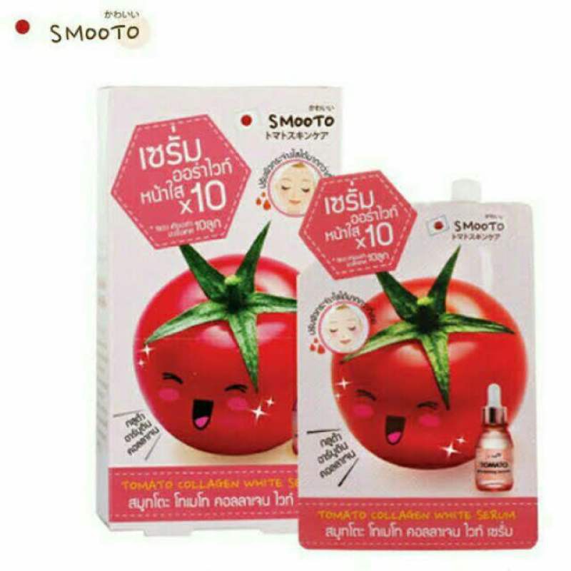 6-ซอง-smooto-tomato-collagen-white-serum-10-ml-สมูทโตะ-คอลลาเจน-ไวท์-เซรั่ม-10-มล-เซรั่ม-บำรุงผิว-หน้าขาวเด้งเด็ก