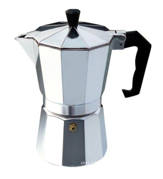 สิบแปดเหลี่ยมหม้อกาแฟถ้วยกาแฟอลูมิเนียมอลูมิเนียม-moka-pot-150ml