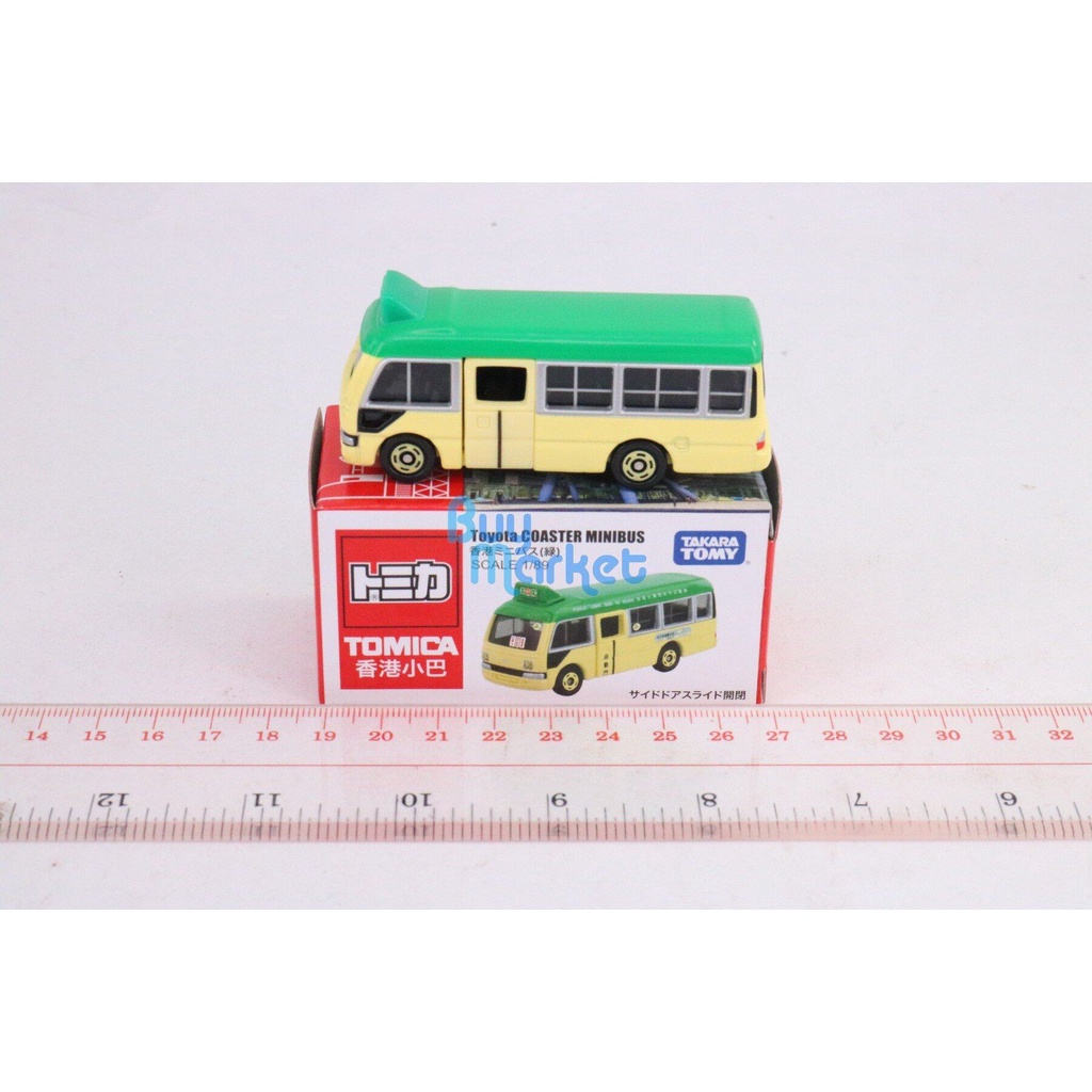 original-takara-tomy-tomica-hong-kong-minibus-toyota-coaster-green-scale-1-89-diecast-car