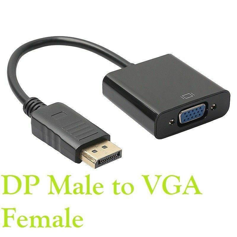 ภาพหน้าปกสินค้าDisplay Port DP Male to VGA Female Converter สายยาว20cm(Black)