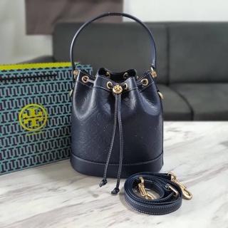 งานช็อป 💕 Tory burch monogram leather bucket bag